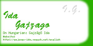 ida gajzago business card