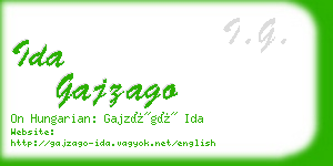 ida gajzago business card